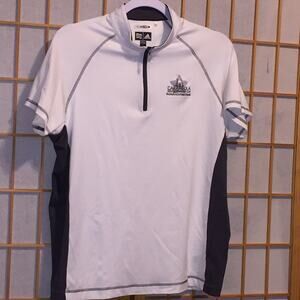 Adidas Clima Cool golf shirt 1/4 zip  St. Crux Carambola country club size L